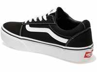 Vans Damen Ward Platform Canvas Sneaker, Canvas Black White, 37 EU