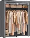 SONGMICS Aufbewahrungsschrank, tragbar, mit Aufh&auml;ngestange, faltbar, Garderobe,