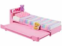 BARBIE Zubehör - Schlafenszeit-Spielset mit Bett, Matratze, Kissen, Decke,