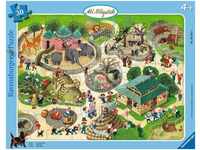 Ravensburger Kinderpuzzle - Ali Mitgutsch: Im Zoo - 30-48 Teile Rahmenpuzzle für