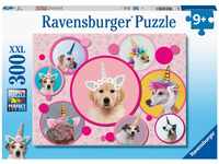 Ravensburger Kinderpuzzle - 13297 Knuffige Einhorn-Hunde - 300 Teile XXL Puzzle für