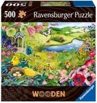 Ravensburger Wooden Puzzle 17513 - Wilder Garten - 500 Teile Holzpuzzle mit stabilen,
