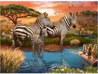 Ravensburger Puzzle 17376 Zebras am Wasserloch - 500 Teile Puzzle für Erwachsene und