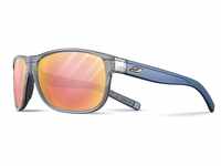 JULBO Unisex Renegade M Sunglasses, Grau Durchscheinend Glänzend/Blau, One Size