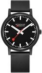 Mondaine - Essence MS1.41120.RB - Herrenuhr 41mm - Bahnhofsuhr in Schwarz schwarzem