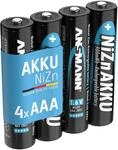 Ansmann Nickel-Zink Akku AAA 1,6V 550mAh (900mWh) Micro NiZn/Ni-Zn Accu AAA