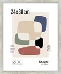 accent by nielsen Bilderrahmen, 24 x 30 cm, Holz, Silber, Rahmen zum Aufh&auml;ngen im