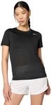 Nike Damen Df Rlgd Ss T-Shirt, Black/White, S