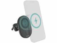 Hama Auto Ladegerät, Kfz Handy Ladegerät 15 Watt kabellos für iPhone (Magnetisch