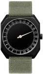 slow Jo 15 - Olive Green Canvas, Black Case, Black Dial - Swiss Made