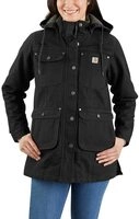 Carhartt Damen Jacke Relaxed Fit - Isolierte Baumwoll-Duck-Jacke mit Abnehmbarer