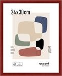 accent by nielsen Bilderrahmen, 24 x 30 cm, Holz, Rot, Rahmen zum Aufh&auml;ngen im Hoch-