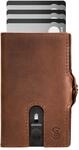 SLIMJACK Smart Wallet mit M&uuml;nzfach - Kreditkartenetui mit RFID-Schutz - Geldbeutel
