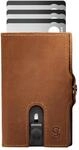 SLIMJACK Smart Wallet mit M&uuml;nzfach - Kreditkartenetui mit RFID-Schutz - Geldbeutel