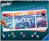 Ravensburger CreArt 23577 - Farbenfrohe Unterwasserwelt - Triptychon Malen nach