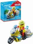 PLAYMOBIL City Life 71205 Notarzt-Motorrad mit Blinklicht, Spielzeug f&uuml;r Kinder ab 4