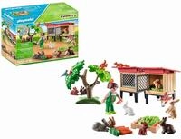 PLAYMOBIL Country 71252 Kaninchenstall, Tiere f&uuml;r den Bio-Bauernhof, Nachhaltiges