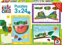 Schmidt 56430 Kleine Raupe Nimmersatt, 3x24 Teile Kinderpuzzle