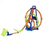 Hot Wheels Bahn Triple Looping, Autorennbahn Bauset f&uuml;r Hot Wheels Autos, mit 3