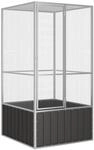 vidaXL Vogelk&auml;fig Vogelhaus K&auml;fig Anthrazit 111x107x211,5cm Verzinkter Stahl