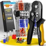 SCHMITZ.Tools Crimpzange mit 1.800 Aderendh&uuml;lsen Set - F&uuml;r saubere Crimps wie vom