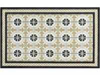 wash+dry Fußmatte, Kitchen Tiles 75x120 cm, innen und außen, waschbar