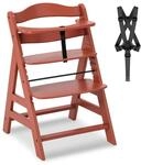 hauck Alpha+, Cork - Mitwachsender Holzhochstuhl aus Buche f&uuml;r Kinder ab 6 Monaten