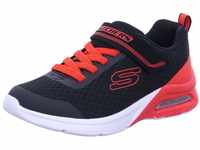 Skechers 403773L BKRD Sneaker, Black Textile/Red Trim, 28 EU