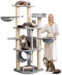 HAPPYPET Gro&szlig;er Kratzbaum Stabil 'Parker' 171 cm - 11 cm St&auml;mme, Haus &