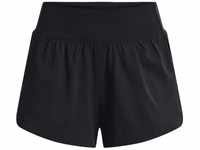 Under Armour Womens Shorts Flex Woven 2-In-1 Short, Black, 1376936-001, XL
