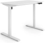 ESMART Germany ETX-121WW 100x60cm Wei&szlig; Ergonomischer Steh-Sitz-Schreibtisch