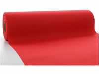 Sovie Horeca Linclass Airlaid Tischläufer Rot - 40cm x 24m - Einfarbiger