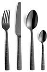 Amefa PVD Besteck Set Felicity, Schwarzes Besteck, 24-teiliges Besteck Schwarz, F&uuml;r