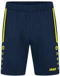 JAKO Herren Trainingsshorts Allround, Marine/Neongelb, XL