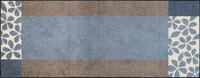 wash+dry Fu&szlig;matte, Florita grey 75x190 cm, innen und au&szlig;en, waschbar