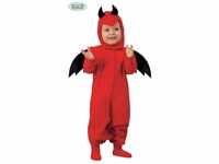 Kostüm Teufel Eik Gr 80-92 Kinderfasching Overall Haube rot Halloween...