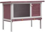 vidaXL Holz Kaninchenstall 1 Ebene Braun Kleintierhaus Hasenstall Kaninchen