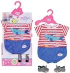 BABY born Bath Pyjama und Clogs, Einteiler im Matrosen-Design mitClogs, f&uuml;r 43...