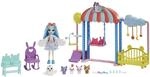 Enchantimals Baby Best Friends Tierbaby-Hort - Puppenset mit Bettchen, Schaukel-Set,
