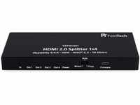 FeinTech VSP01401 HDMI 2.0 Splitter 1 auf 4 Verteiler Ultra-HD 4K@60Hz YUV 4:4:4 HDR