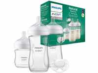 Philips Avent Babyflaschen aus Glas, Geschenkset für Neugeborene – 3 Babyflaschen