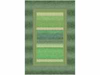 Bassetti MONREALE Plaid aus 100% Baumwolle in der Farbe Grün V1, Maße: 135x190 cm -