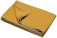 Decke aus Baumwolle 140 x 200 cm Kuscheldecke mit Zierstich weich, senf