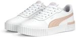 Puma Carina 2.0 Jr-Sneaker f&uuml;r M&auml;dchen, Puma Wei&szlig;e Rose, Staub, Puma Silber, 38.5