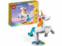 LEGO 31140 Creator 3in1 Magisches Einhorn Spielzeug, Seepferdchen, Pfau,