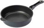 AMT Gastroguss Bratpfanne, 24 cm &Oslash;, 7 cm hoch, Schmorpfanne, abnehmbarer Stiel,