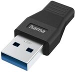 Hama USB C Adapter, USB A Stecker auf Buchse (Zum Verbinden von PC, Laptop, MacBook,