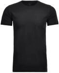 Ragman Herren 2 T-Shirt Doppelpack Bodyfit mit Rundhals, Schwarz, M