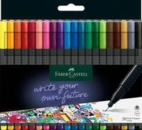 Faber-Castell 151620 Box mit 20 Grip Finelinern, 0,4mm Fineliner Stifte mit
