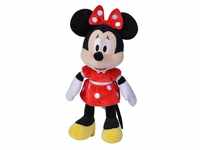 Simba 6315870226 - Disney Minnie Mouse, 25cm Plüschtier im roten Kleid, Kuscheltier,